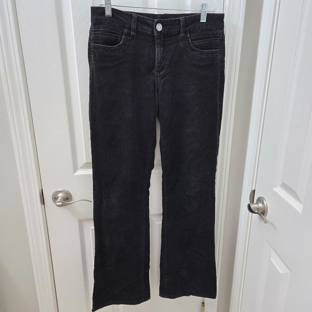 Kut From The Kloth Black‎ Corduroy Pants Womens Size 6 Bootcut Flap Pockets